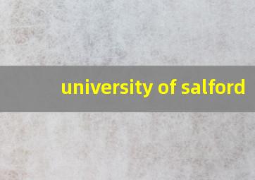 university of salford